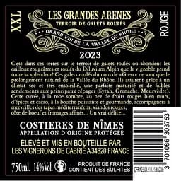 Вино Les Grandes Arenes Clos Roubaud Rouge AOP Costieres de Nimes, червоне, сухе, 0,75 л - мініатюра 3
