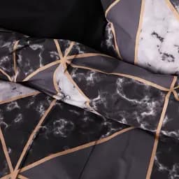 Комплект постільної білизни MirSon Бязь 17-0694 Onyx Marble Tiles 160x220 см чорно-сірий (2200010454376) - мініатюра 3