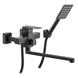 Змішувач для ванни Wezer PRO7-02-BLACK поворотний, Чорний матовий