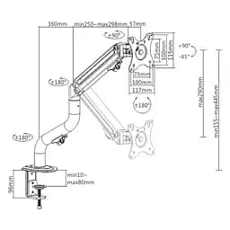 Настільне кріплення для монітора OfficePro MA301 17-32` Black [123457] - мініатюра 10