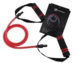 Трубчастий еспандер U-Power Latex resistance tube для фітнесу з ручками 30LB Red 13.5 кг (UP_1001_30LB_Red) - мініатюра 2