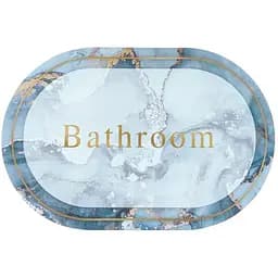 Килимок вологопоглинаючий Wall Sticker 38х58х3 мм Ванна кімната мармур (D) SW-00001569