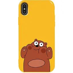 Чохол-накладка Toto Pure TPU 2 mm Print Case Apple iPhone X/XS #56 Bear Ups Yellow