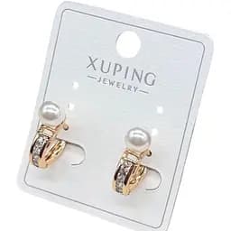 Сережки Xuping з камінчиками та перлинами