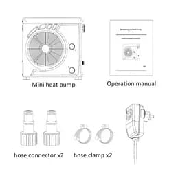 Тепловий насос до басейну до 18 м³ Bridge MINI BP-40WS-MА-r32 3.9 кВт - мініатюра 6