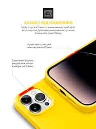 Силиконовый чехол для Apple iPhone 14 Pro Max, ICON2 Case, желтый, противоударный, панель, защита всего корпуса, матовая поверхность Soft Touch, выступает над дисплеем, совместим с защитными стеклами и пленками, с микрофиброй, ArmorStandart (ARM63613) - мініатюра 5