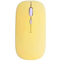 Мишка безшумна комп'ютерна бездротова Macaron Bluetooth Жовта