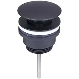 Донний клапан для раковини VBI black click-clack універсальний VBI-059000BL, Чорний матовий