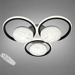 Стельова LED-люстра Dia 2563WH+BK DIMMER - біло-чорна, 82 Вт, 54 см