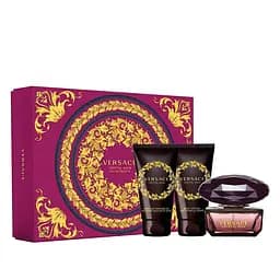 Подарунковий набір Versace Crystal Noir 50 мл туалетна вода 50 мл + гель для душу 50 мл + лосьйон для тіла 50 мл