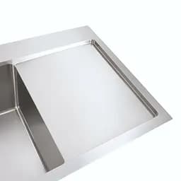 Кухонна мийка Platinum Handmade 780x430x220 L нержавійка (квадратний сифон,3.0/1.0), Нержавіюча сталь - мініатюра 4