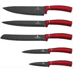 Набір ножів із 6 предметів Berlinger Haus Metallic Line Burgundy Edition (BH-2519)