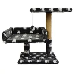Когтеточка Пухнастики с диваном 2-х эт джут серая с лапками 30/38/50 см