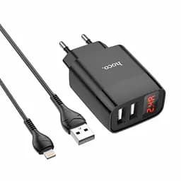 Зарядное устройство 220В 2 USB с кабелем USB с экраном