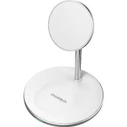 Бездротовий зарядний пристрій Choetech T581-F Magnetic 2 в 1 Wireless Charging White [101518] - мініатюра 2