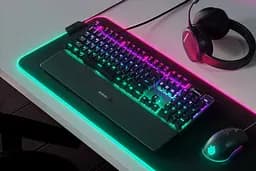 Клавіатура ігрова механічна SteelSeries Apex 5 (Blue Switch) UA OLED Smart Display (64532) - мініатюра 3