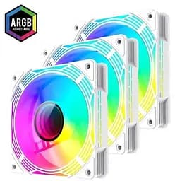 Вентилятор GameMax 120mm*3 KIT ARGB fan (функция ре версу) KF300R WH (KF300R WH)