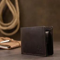 Чоловіче шкіряне портмоне GRANDE PELLE 11х9х1,5 см acs0018651 - мініатюра 5