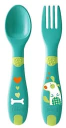 Набір Chicco First Cutlery: ложка і виделка, 12м +, зелений (16101.30)