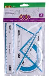 Комплект ZB.5687-14 линейка 15 см, 2 угольника, транспортир KIDS Line ZiBi (4823078948182)