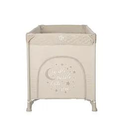 Дитячий манеж на колесах від народження до 3 років Noemi 1 Layer Fog Beige Star Lorelli Бежевий - мініатюра 4