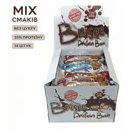 Мікс батончиків Power Pro Brisee Protein Bar 25% Sugar Free, 14*55 грам