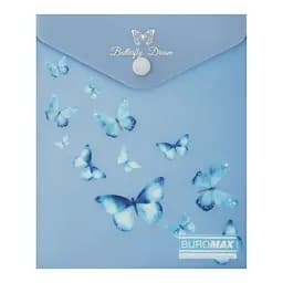 Папка-конверт А6 на кнопці SKY ARABESKI електрик BM.3922-45 BUROMAX матовий напівпрозорий пластик (4823126816548)