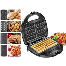 Мультимейкер Crownberg CB-1077, 4 В 1 антипригарний 750 Вт чорний (CB-1077_861)