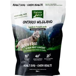Сухой корм для взрослых собак Natura Wild Ontario Wildland с ягненком и французским поросенком 2 кг