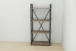 Етажерка 4/60 Ferrum-decor Серії Коннект 120x60x28 чорний ДСП Дуб Сонома Трюфель 16мм (FRD-104240) - мініатюра 4