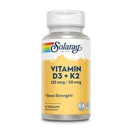 Вітаміни та мінерали Solaray Vitamin D3 + K2 Soy Free, 60 вегакапсул