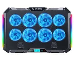 Охолоджувальна підставка для ноутбука до 17,3 дюйма GamePro GPCP-795 RGB 2xUSB 8xfans - мініатюра 2