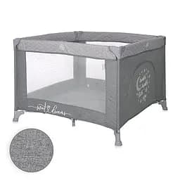 Детский манеж с сетчатыми стенками от рождения Sunny Playground Cool Grey Star Lorelli Серый
