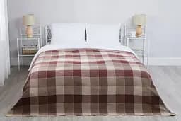 Покривало бавовняне Vladi 140х200 бежево-бордове