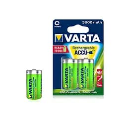 Акумулятори Varta Rechargeable Accu C 3000 mAh (2 шт.) для тривалої роботи