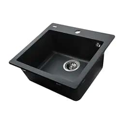 Гранітна мийка Globus Lux Aosta графiт 490x455мм-А0001 000023568, Графит - мініатюра 4