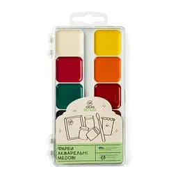 Акварель 10 кольорів, без пензлика, пластик, Захоплення, 99IDEAS