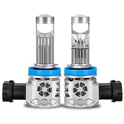 Автомобильные led лампы с линзой H11, светодиодные лампочки в фары - н 11 лед лампы