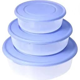 Набір контейнерів для харчових продуктів 3 в 1 Stenson круглі бузкові 3 шт. (25580)