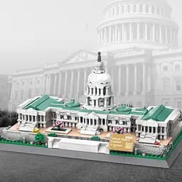Конструктор архітектура  Wange  Капітолій Вашингтон США United States Capitol модель 3D для дітей та дорослих 1074 деталей - мініатюра 6