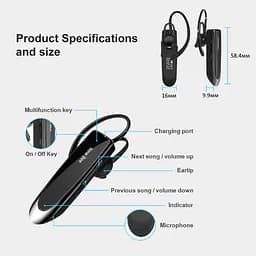 Bluetooth гарнітура New Bee LC-B41 Black - мініатюра 4