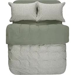 Постельное белье Lotus Home Checked Gingham Евро оливковое (svt-2000022342360)