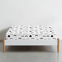 Простирадло Cosas на резинці 100х200 mustache, чорний (ChaplinFashion_100x200x20) - мініатюра 2