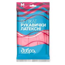 Рукавички господарські Добра Господарочка Латексні Делікат Розмір M (4820086523684) - мініатюра 1