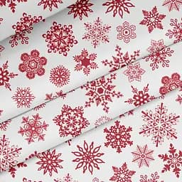 Скатертина Cosas Snowflakes водовідштовхувальна 100х100 см різнобарвна (Cloth_SnowflakesRedWhite_DUK_100x100) - мініатюра 4