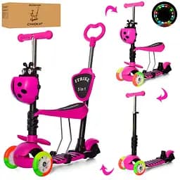 Самокат детский MAXI iTrike JR3-026-CP с родительской ручкой