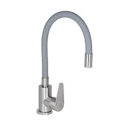 Смеситель для кухни Lidz Vida 04R-GFS U-образный гибкий (k35) Серый