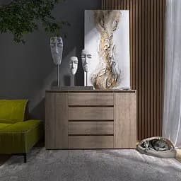 Комод Еверест КЛ-4 Лайт (телескопічні) 140х38х93 см Дуб сонома (EVR-4645)