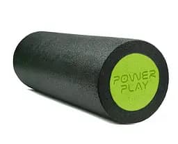Массажный ролик (роллер) гладкий PowerPlay 4021 Fitness Roller Черно-зеленый (30x15 см) (PP_4021_BL/Green_(30*15))