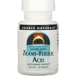 Транс-ферулова кислота Source Naturals Trans-Ferulic Acid 250 мг 30 таблеток